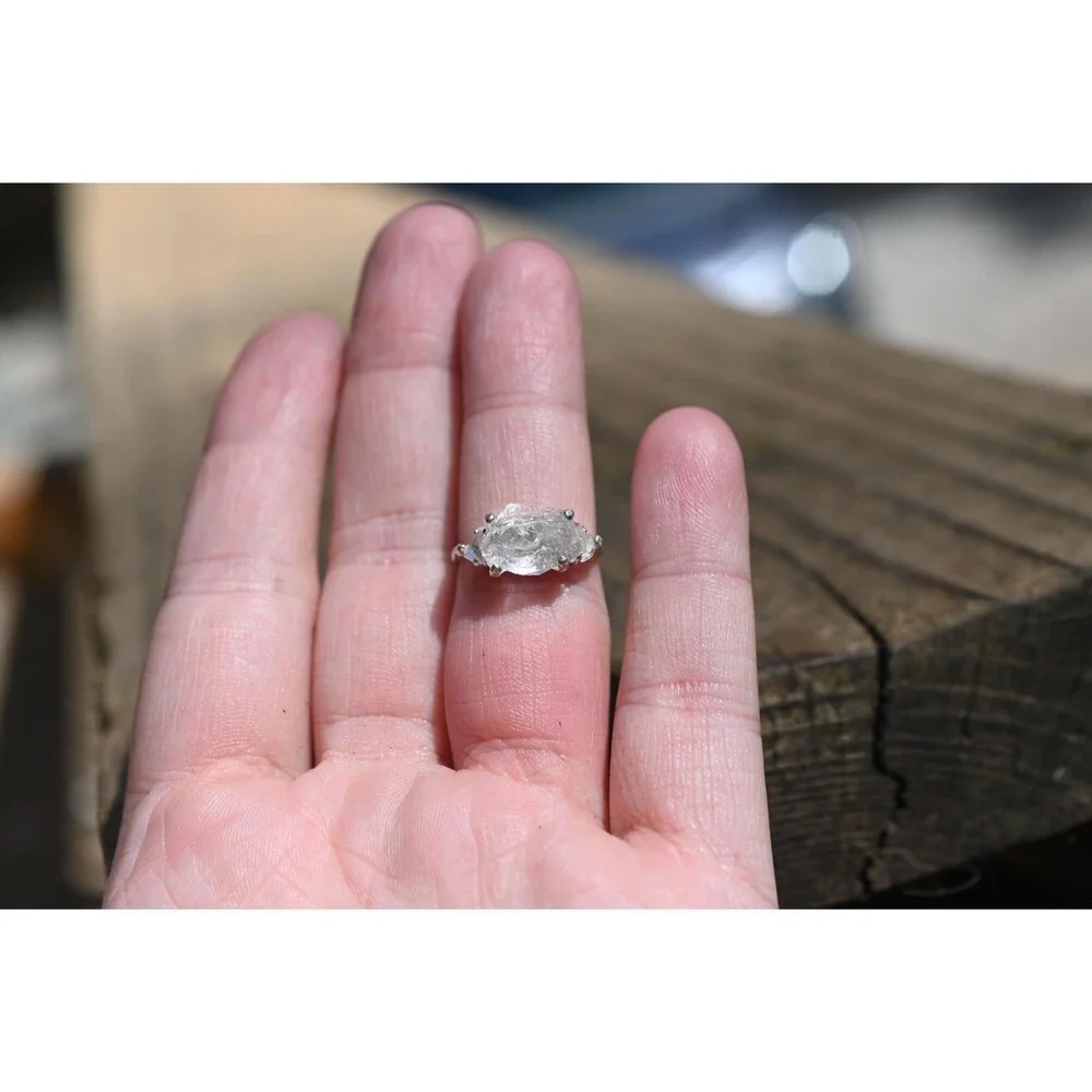 Raw Lake County Diamond Engagement Ring